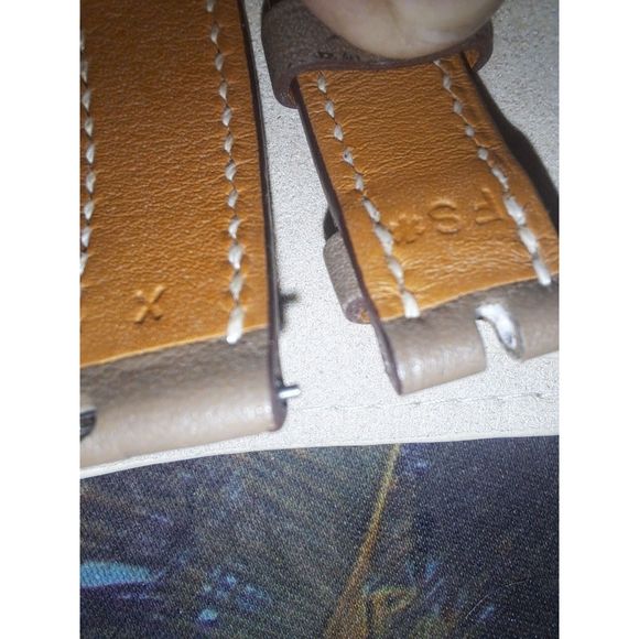 Double Tour Leather Watch Strap Smooth Calfskin for Apple Watch No Buckle - Picture 5 of 10